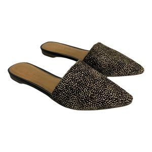 J Crew Women Shoes Size 5  Animal Print Calf Hair Pointy Toe Flats Slip On